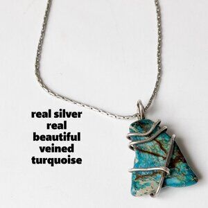 Silver Turquoise Necklase